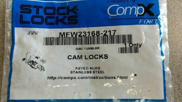 FORT LOCK MFW 23168- 217  CHROME FINISH  MULTI FUNCTION CAM LOCK WITH  2 Keys