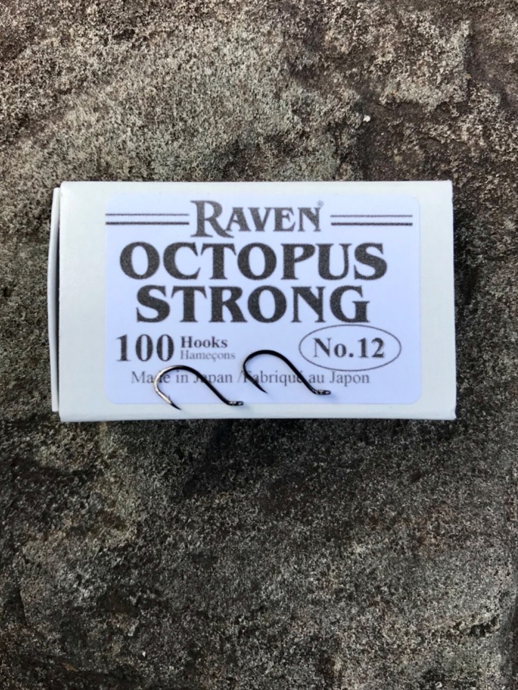 Raven Octopus Hooks, Size 12, 100 Ct Box