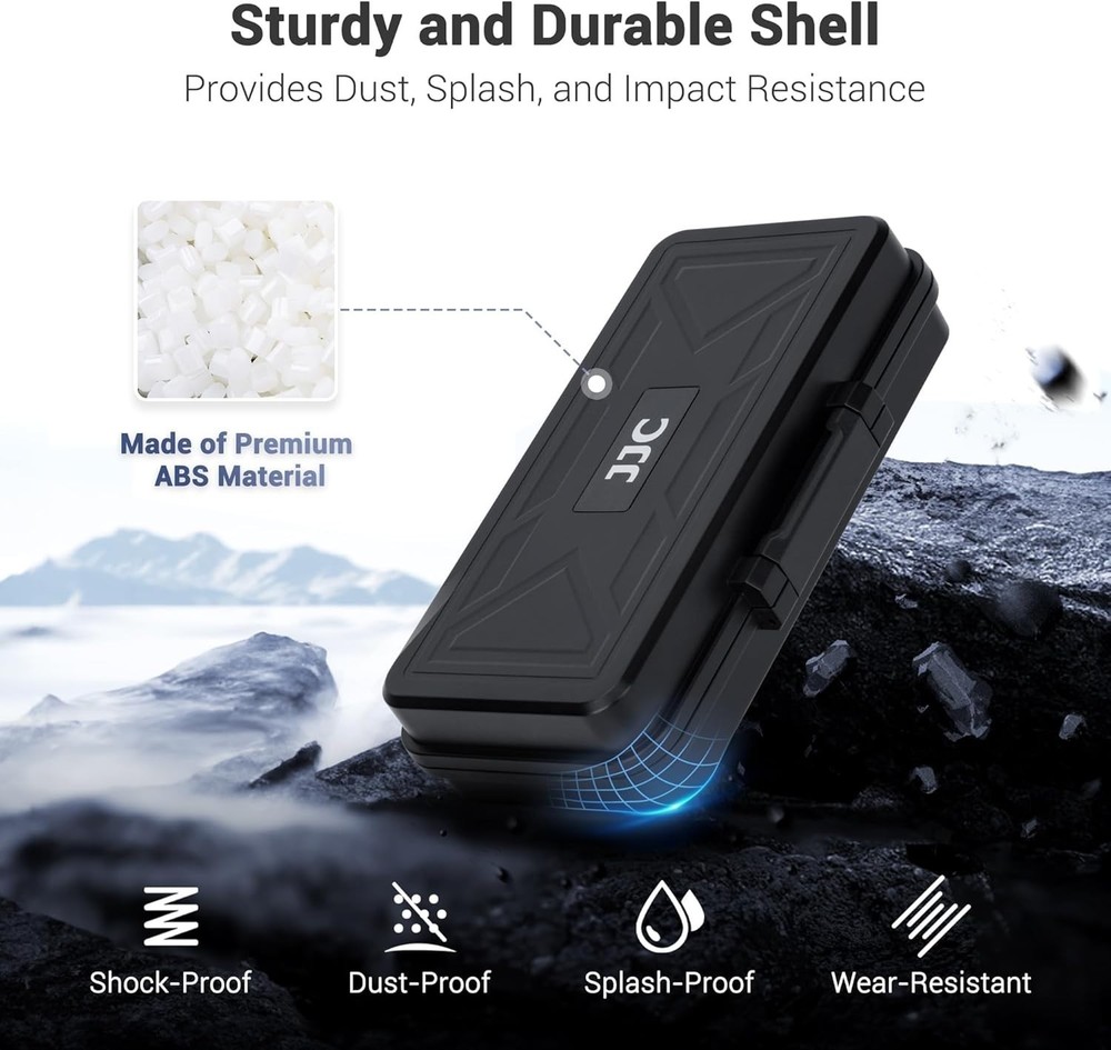 Multi-Function Camera Battery Memory Card Storage Case for 6 SD Card,6 CFexpr...