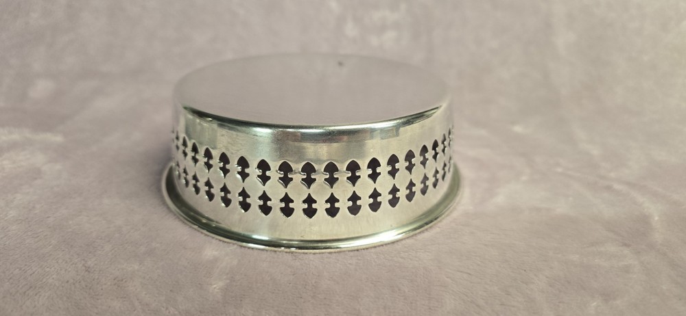 NEWPORT By GOTHAM SILVERPLATE WINE COASTER. SILVERPLATED