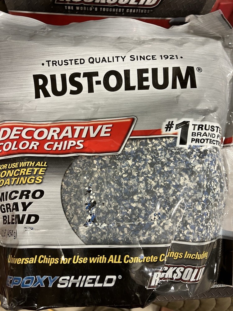 Rust-Oleum Decorative Color Chips For Concrete Coating 1 Lb Micro Blue/Gray