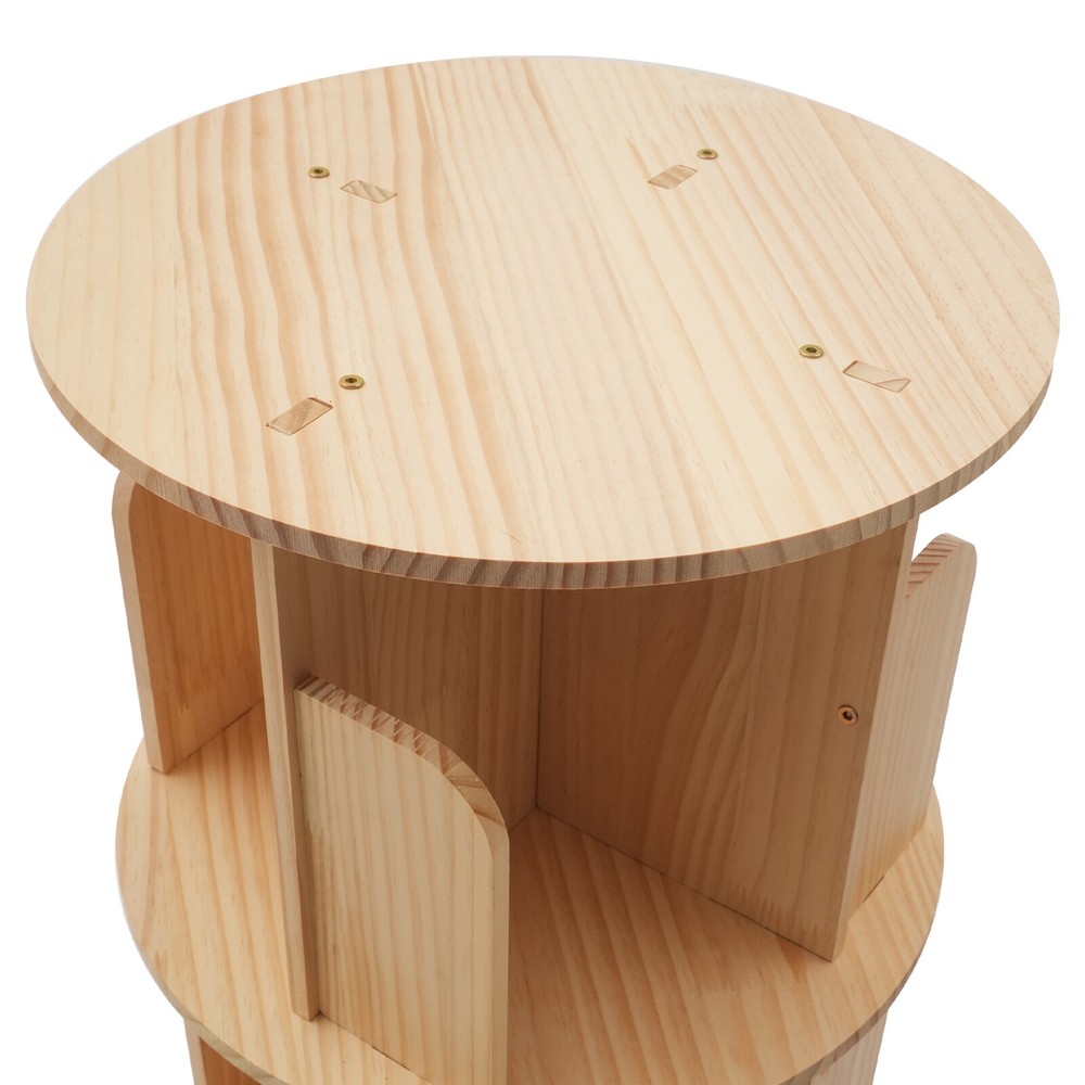 5-Tier Rotating Bookshelf 360 Display Multi-Functional Bookshelf Organizer Shelf