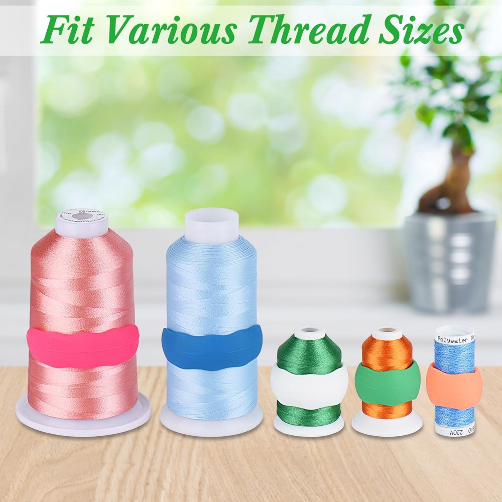 Embroidery Machine Thread 28 Assorted Colors 500M Polyester Spools Holder Set