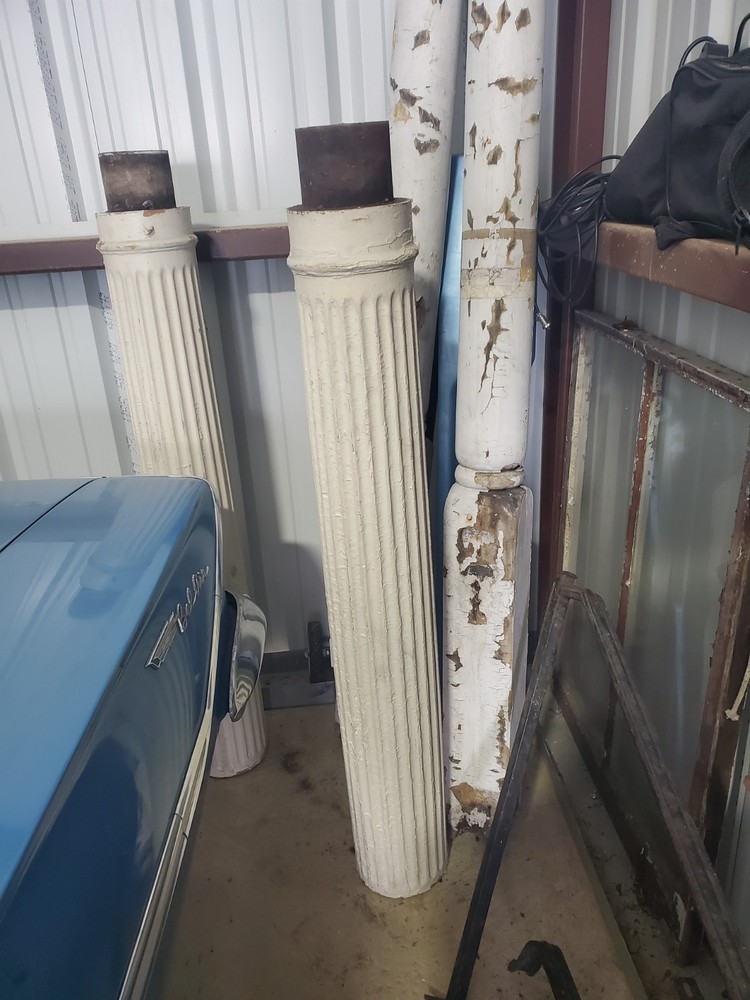 Pair Fluted Porch Columns w/ Base – Exterior Architectural Columns