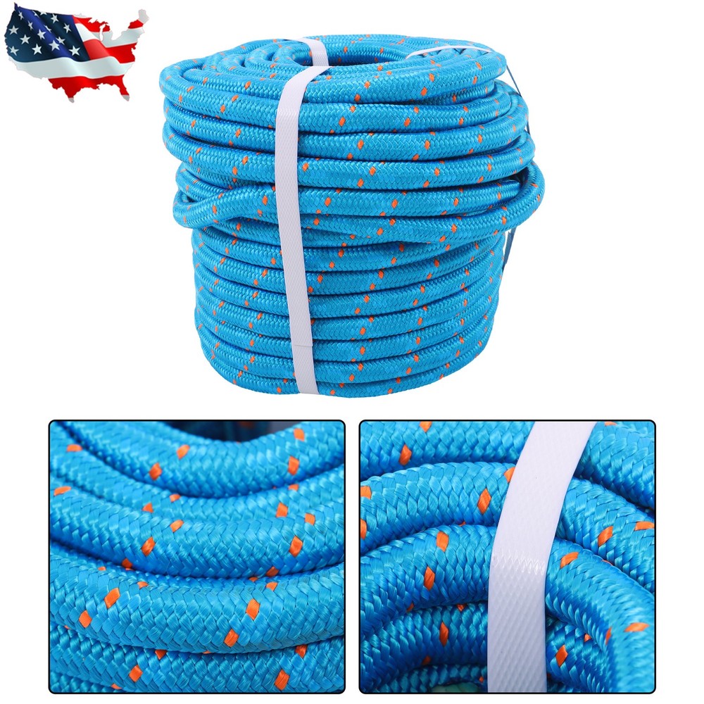 Arborist Bull Pulling Rigging Line 0.55" ×125' Double Braid Nylon Polyester Rope