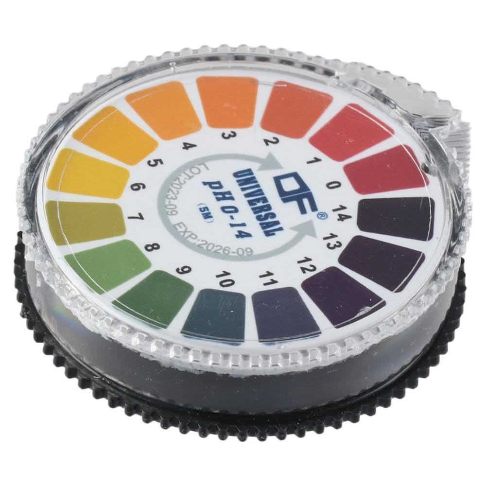 2Rolls PH Test Paper Strip Roll, 5m/roll PH 0-14 Test Paper, Universal PH Test M