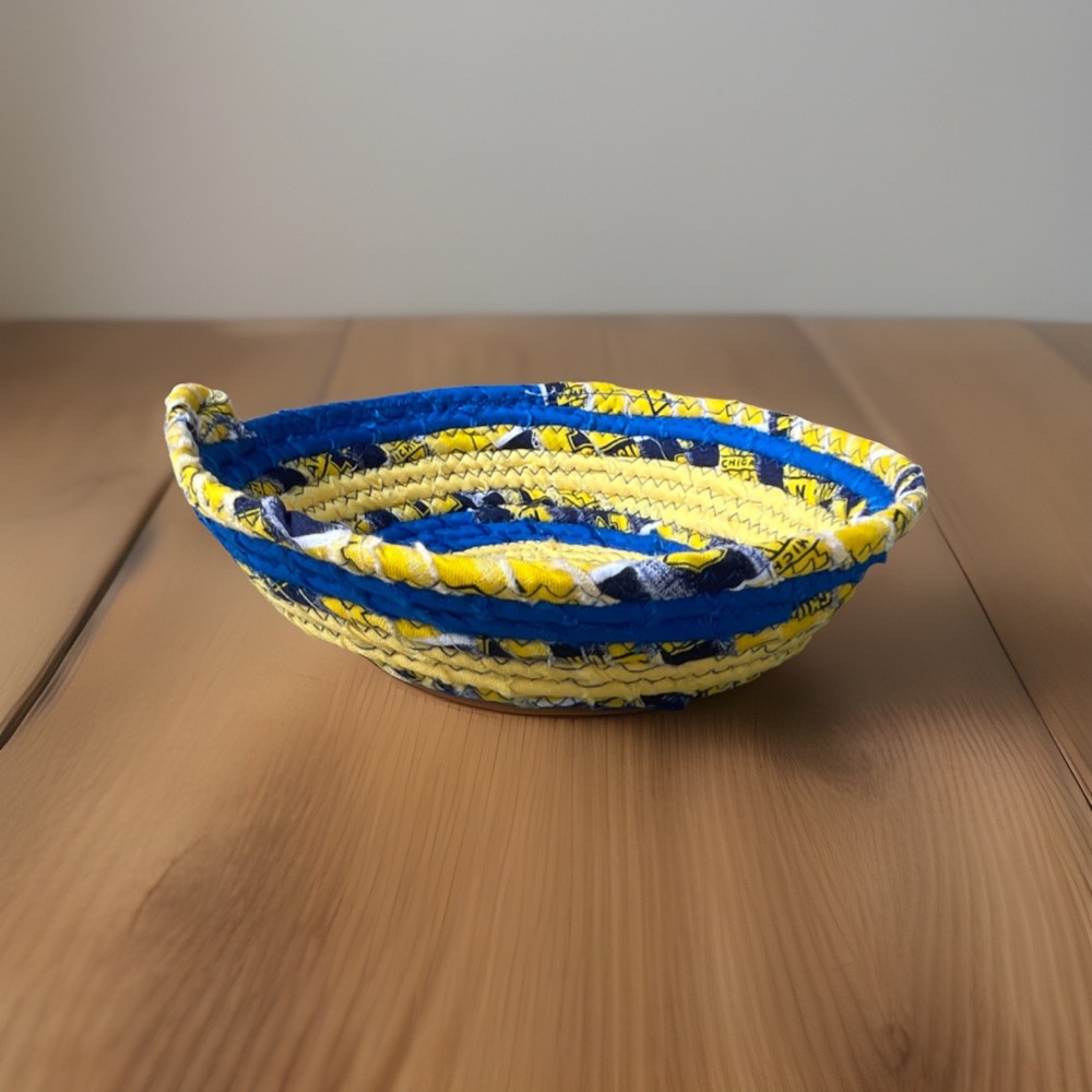 Handmade Fabric Decorative Basket Michigan themed