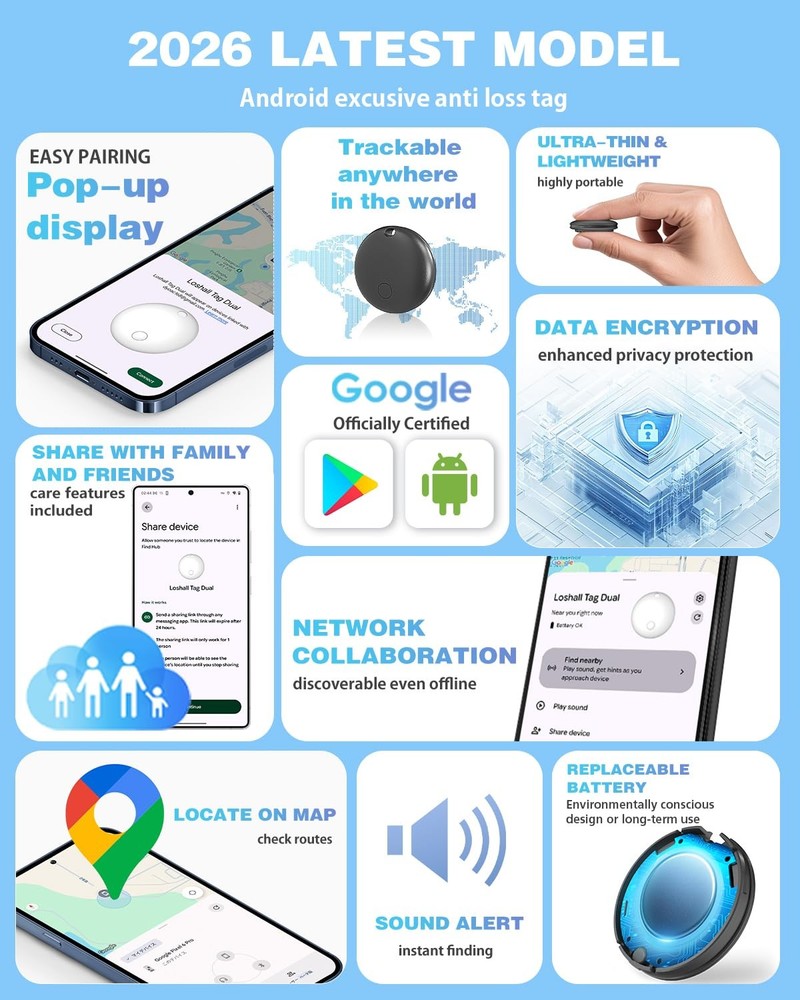 Air Tags for Android,Air Tags-4 Pack Android,2 Year Battery Life,Air Tracker ...