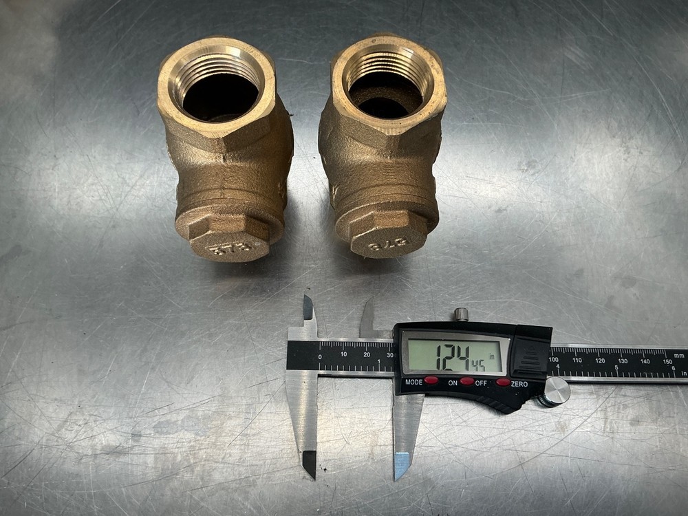 (2) Powell Brass Swing Check Valve 1.25"