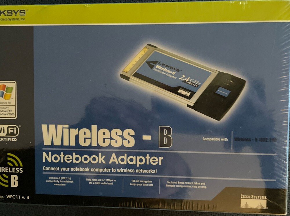Linksys Wireless -B Or G Notebook Adapter. 802.11b