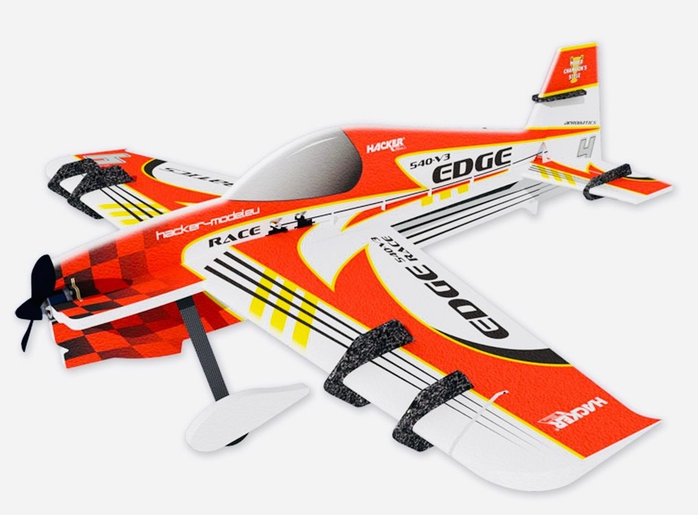 Hacker Models 39" EPP Edge 540 V3 Vermillion 3D Model Plane From Twisted Hobbys