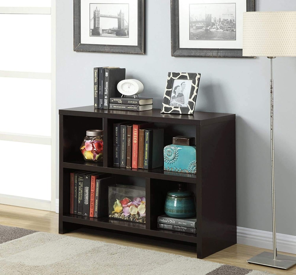 Scranton & Co Bookend Console Table in Espresso