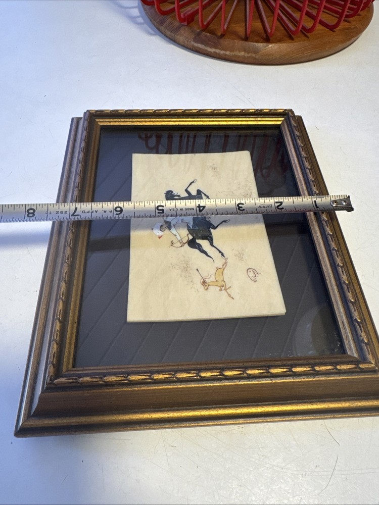 Middle Eastern Persian Miniature Painting On Bone - Signed