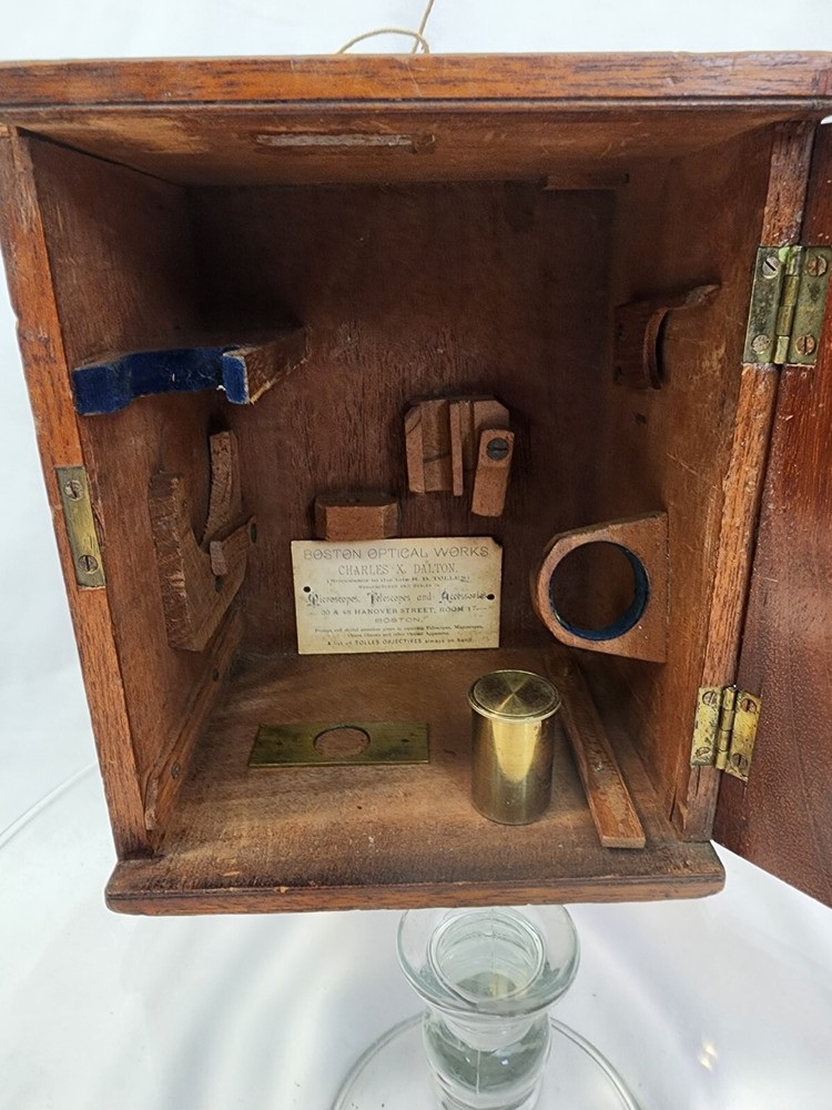 Vintage F Cox Brass Microscope