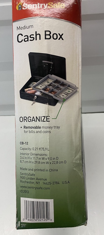 Sentry Safe Medium Cash Box CB-12