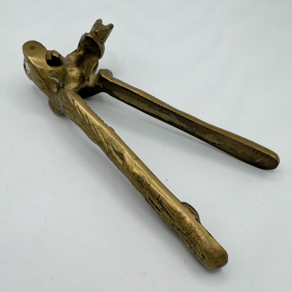 Vintage Sand Casted Metal Squirrel Nutcracker