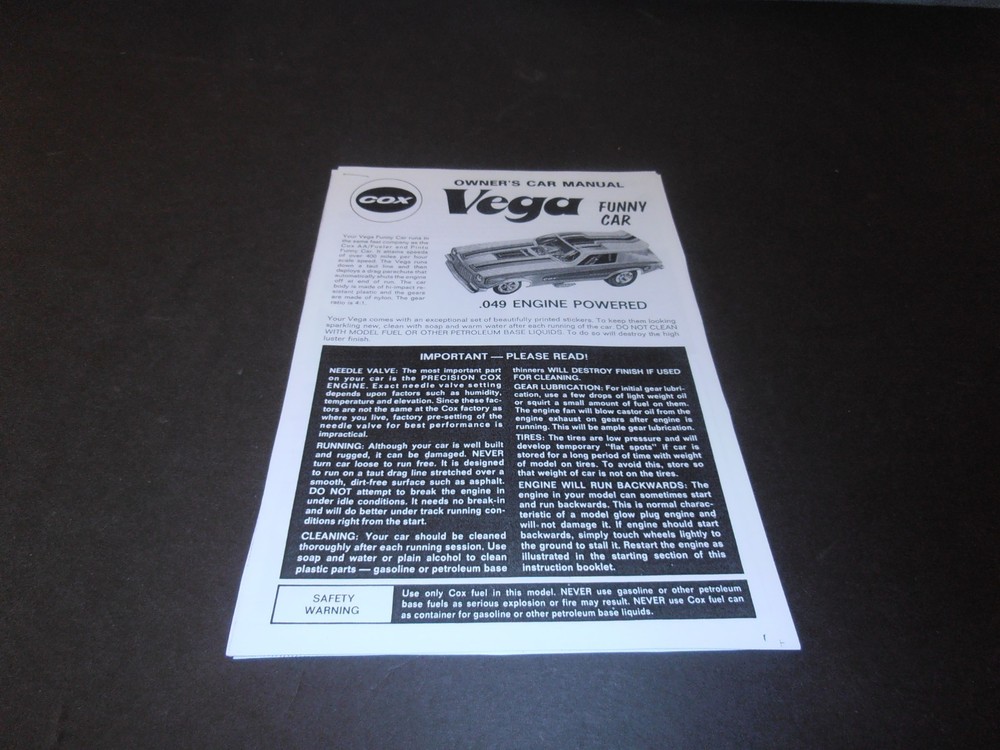 Cox Vega Manual Copy