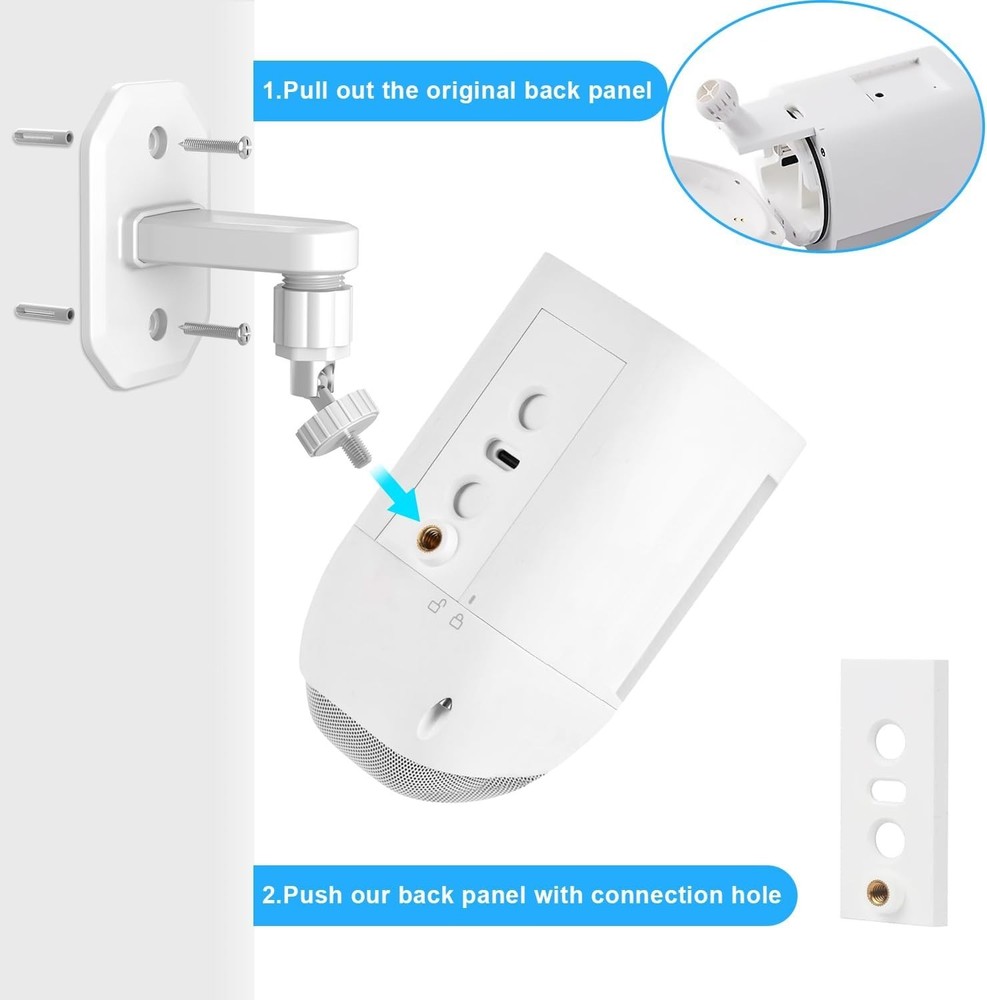 Adjustable 2-Pack Wall Mount for Ring Spotlight Cam - Enhanced Stability