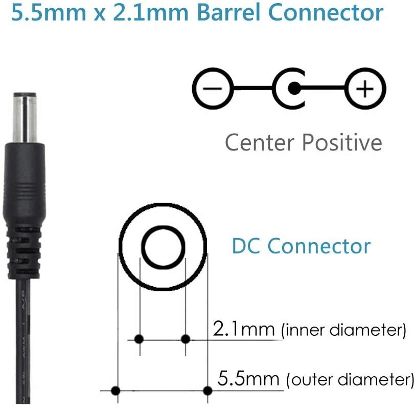 CCTV Security Camera Power Supply Adapter - w/ 4-way splitter 12VDC 2A (2000mA)