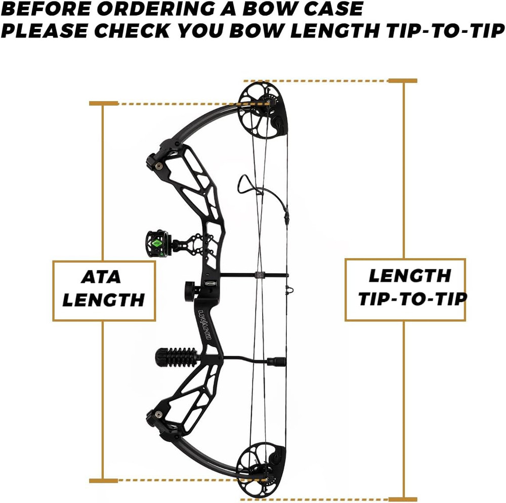 Durable Archery Soft Bow Case with Arrow Pocket & Backpack Straps