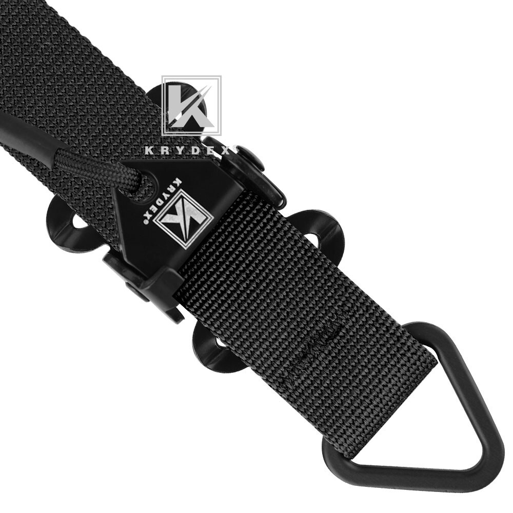 KRYDEX Tactical Sling Strap Modular Slingster Pull Tab 1Point Quick Adjust Black