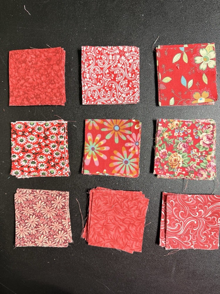 Mini Charm 2.5” Squares - Red 90 Pcs