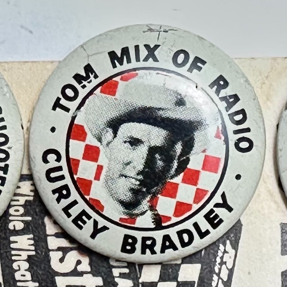 1946 Ralston Cereal, TOM MIX Straight Shooters Decoder Pins + Instructions Cover