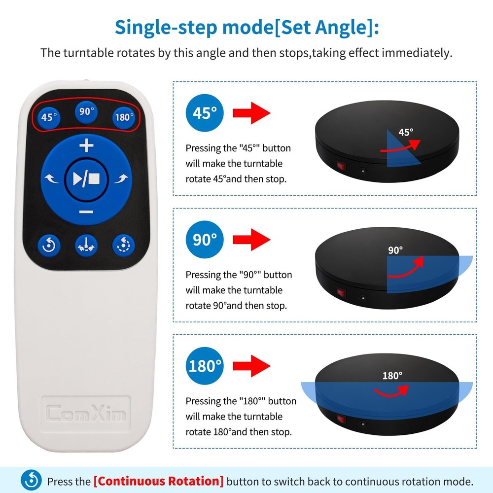 Remote Motorized Electric Turntable Rotating Display Stand Spinning Rotating