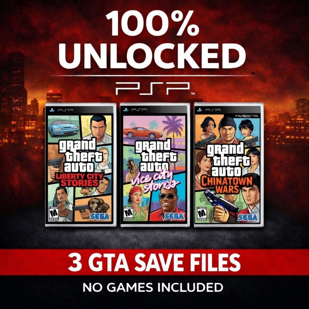 Grand Theft Auto - 100% Unlocked - PSP Memory Stick Save File