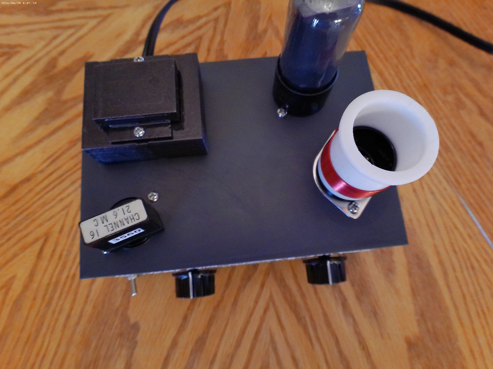 SCHEMATIC ONLY 80/40m 35L6 CW Transmitter (12.5 watts Input)