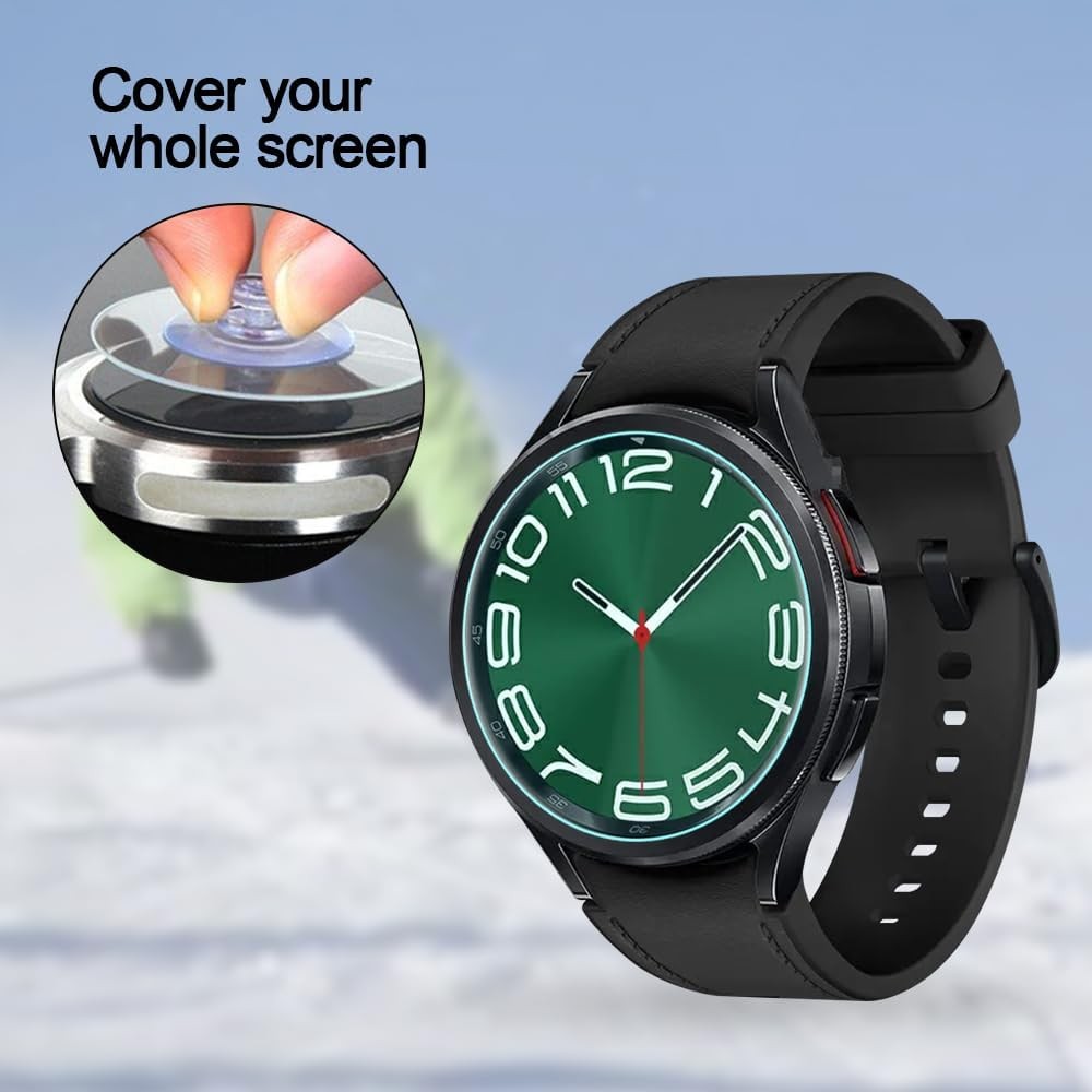 Galaxy Watch 6 Classic 47mm Anti-Scratch Tempered Glass Screen Protector 2 Pack