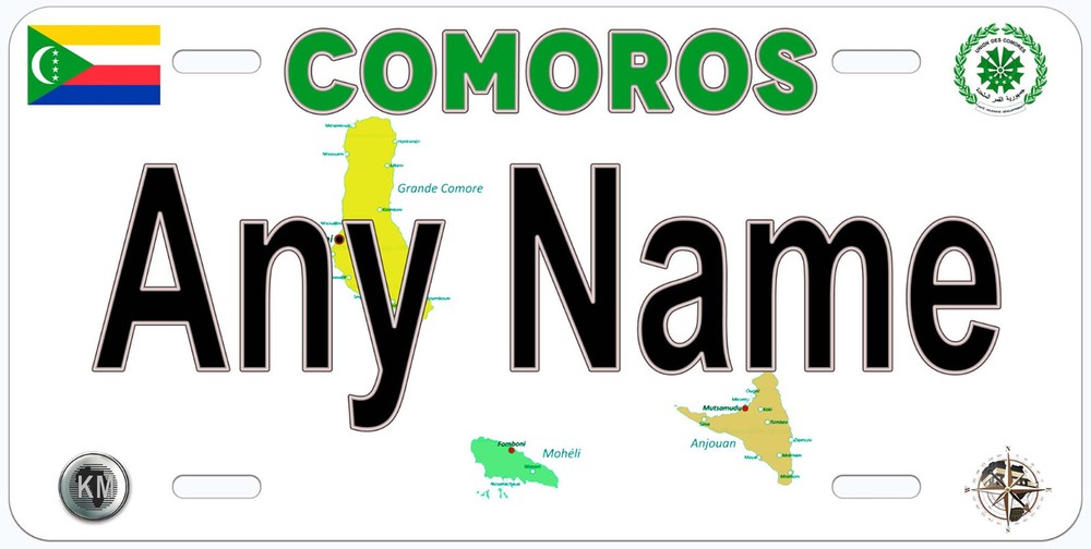 Comoros Any Name Personalized Novelty Car License Plate
