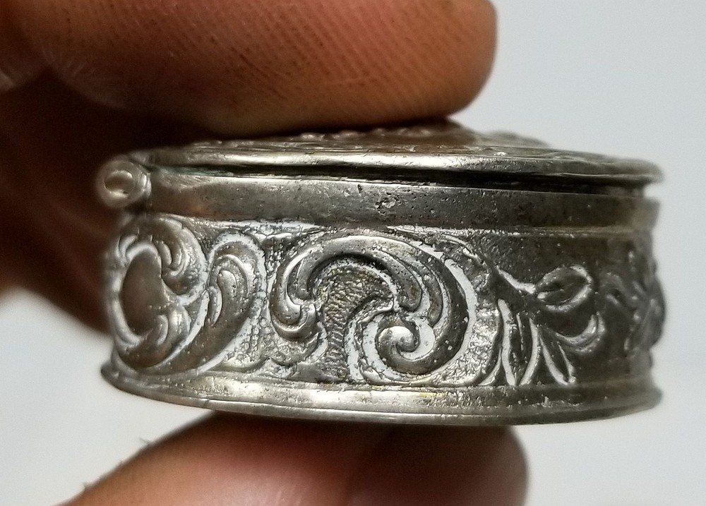Antique Austrian German Hallmarked 830 Silver Pill Box Snuff
