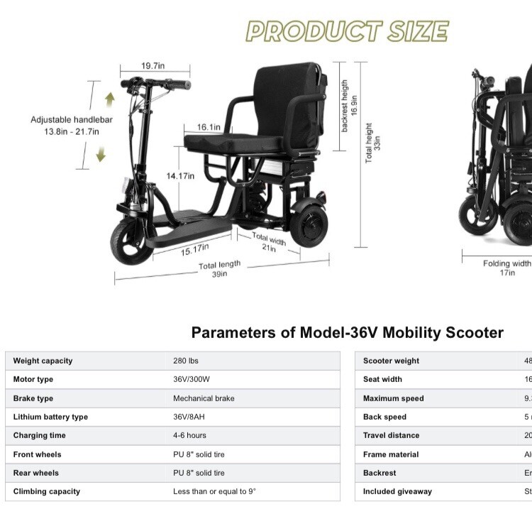 Motorized Wheelchair / NOTE : Missing charging Cable
