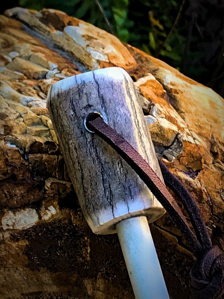 Handmade Genuine Stag 3/8" Ceramic Field Sharpener (5)