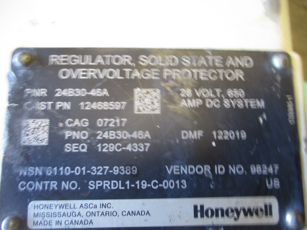 Used? NOS? Regulator, Solid State & Overvoltage Protector 6110-01-327-9389