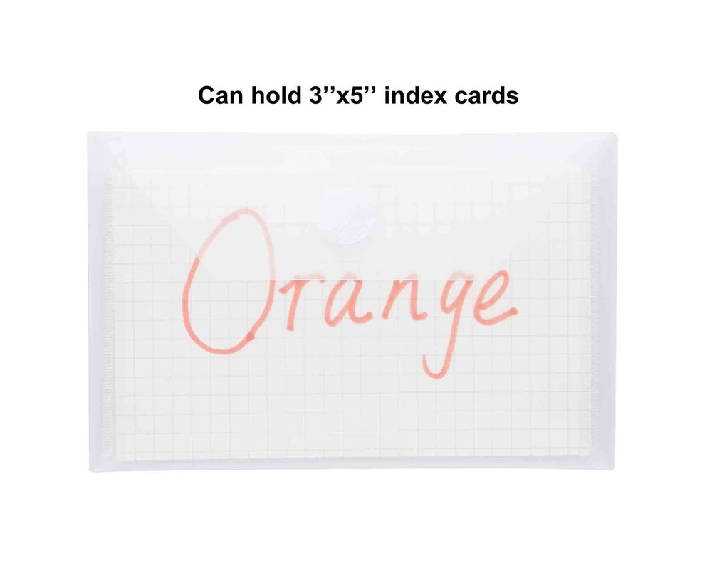 YESSART 3x5 Plastic Envelopes w/ Hook & Loop Closure, 80 Pack Coupon Storage