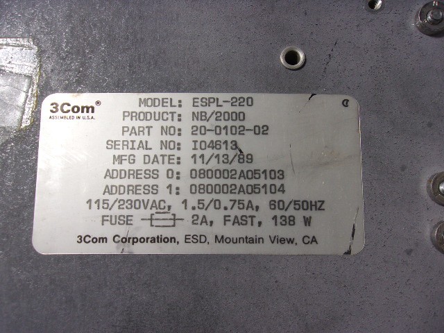 3Com NETBuilder ESPL-220 PRODUCT NB/2000