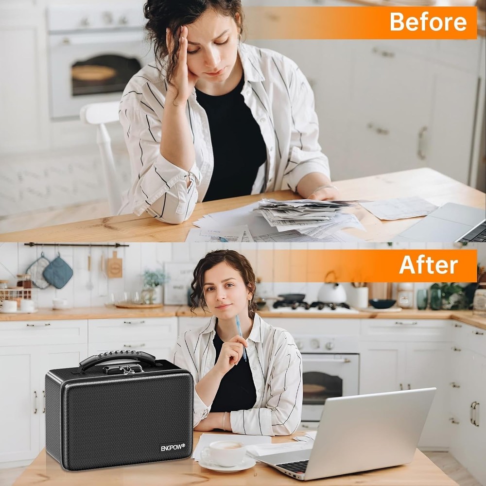 Advanced Fireproof Box for Documents & Valuables - Water-Resistant & Lightweight