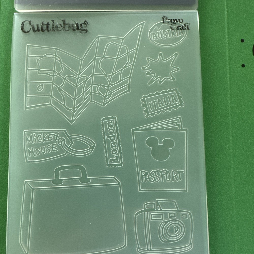 Cuttlebug Embossing Folders Disney Mickeys Vacation And Tinkerbell.