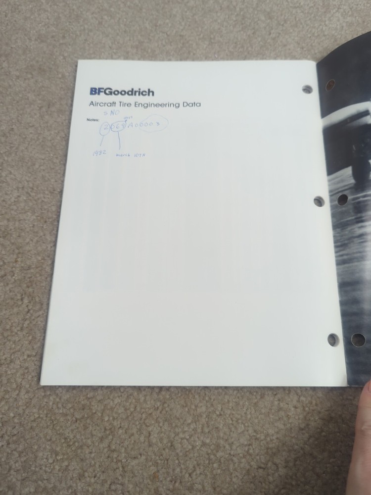 BF GOODRICH Aircraft And Engineering Data Booklet 1979