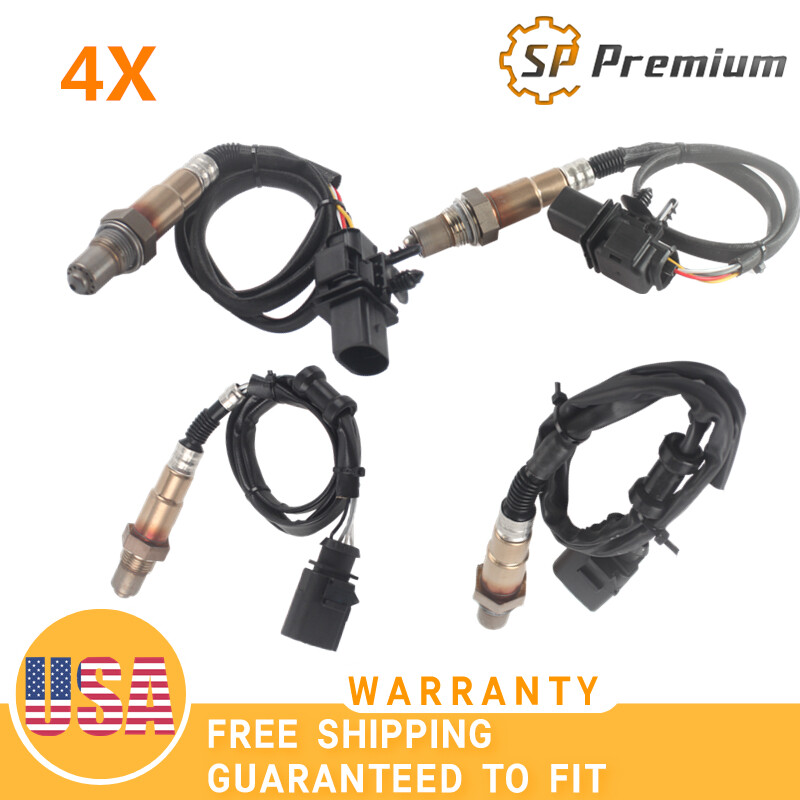 4PCS O2 Lambda Oxygen Sensors Upstream and Downstream For Audi A3 Quattro 06-09