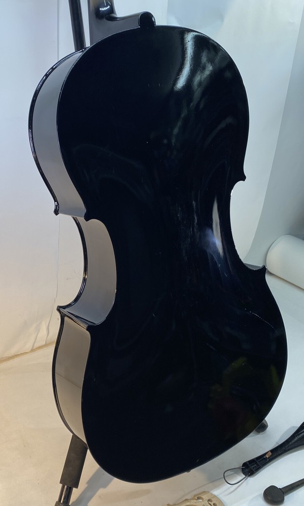 Cecilio CCO-BLACK Black 1/2 Cello NEEDS WORK READ MISSING PEGS