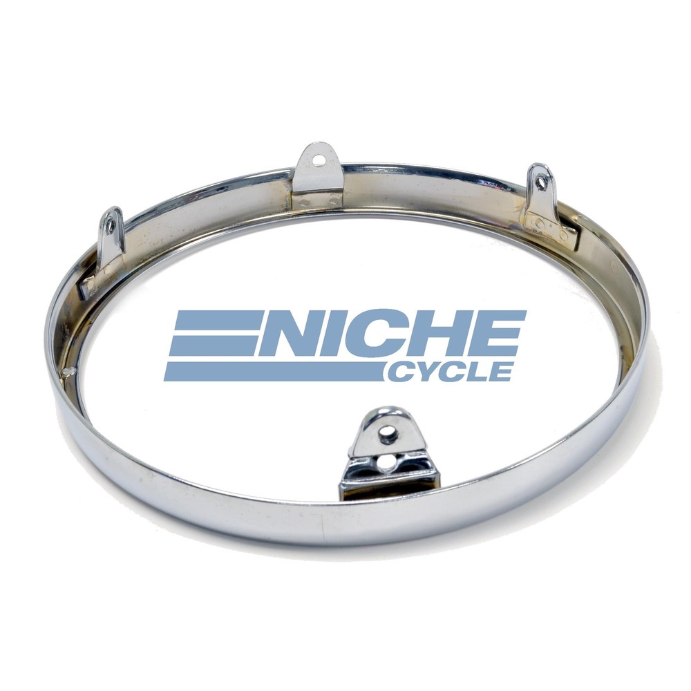 Honda Style 7" Chrome Headlight Headlamp Shell Rim