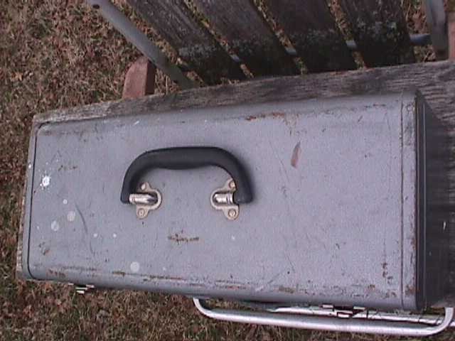 Sears Craftsman Vintage Grey Metal Toolbox WITH TRAY