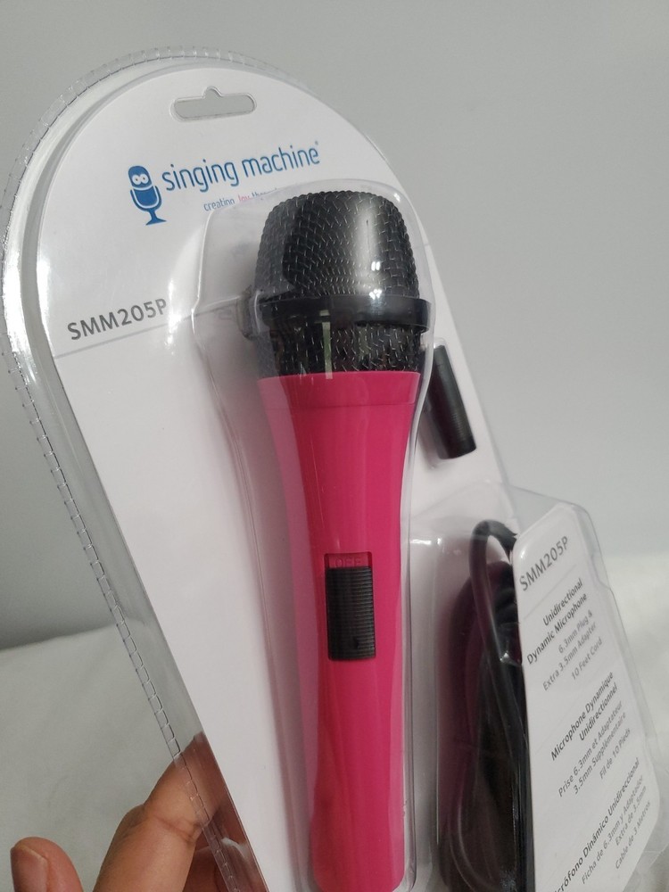 Singing Machine Unidirectional Dynamic Microphone SMM205P Pink