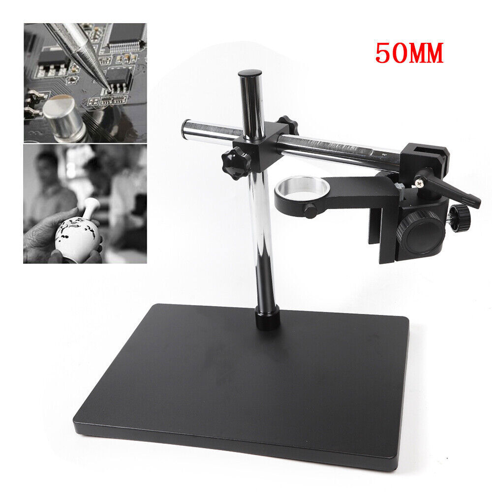 Lab Dual Arm Set Digital Microscope Camera Table Stand Holder Lift Bracket 50 mm