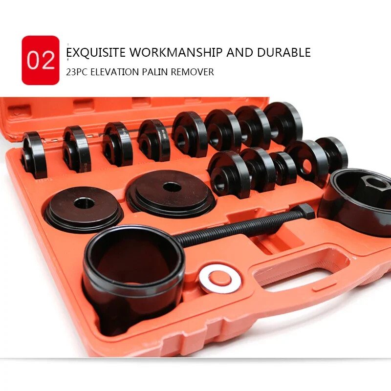 23 Pieces Of Puller Bearing Pressure Roller Puller Adapter Disassembly Kit