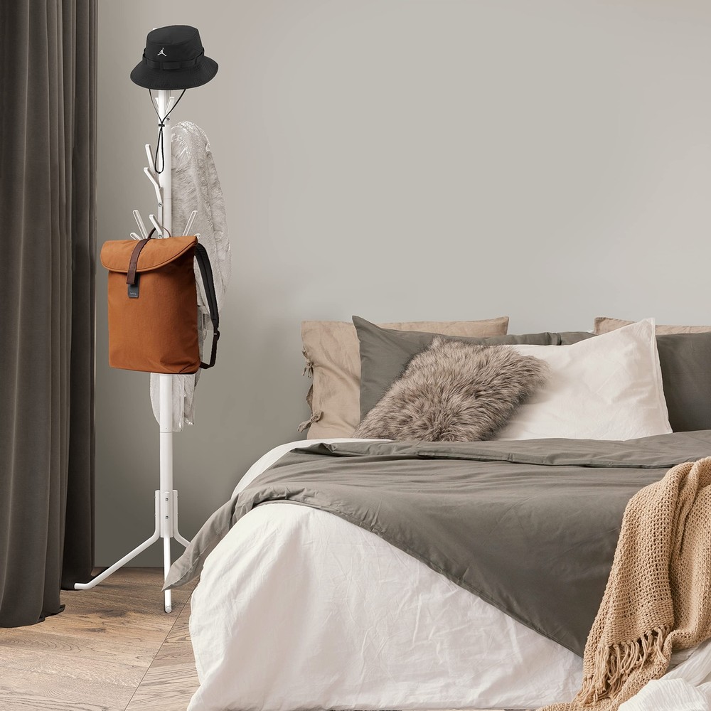 Simple Houseware Standing Coat and Hat Hanger Organizer Tree Shaped Rack, 18