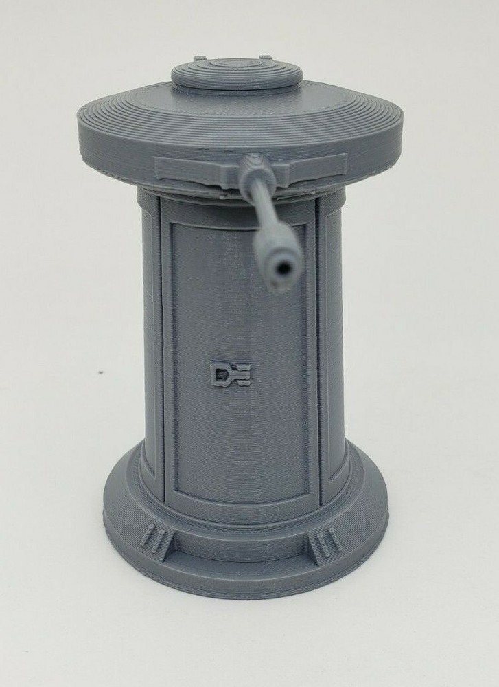3D Printed Hoth Turret Legion Terrain Silver PLA Plastic